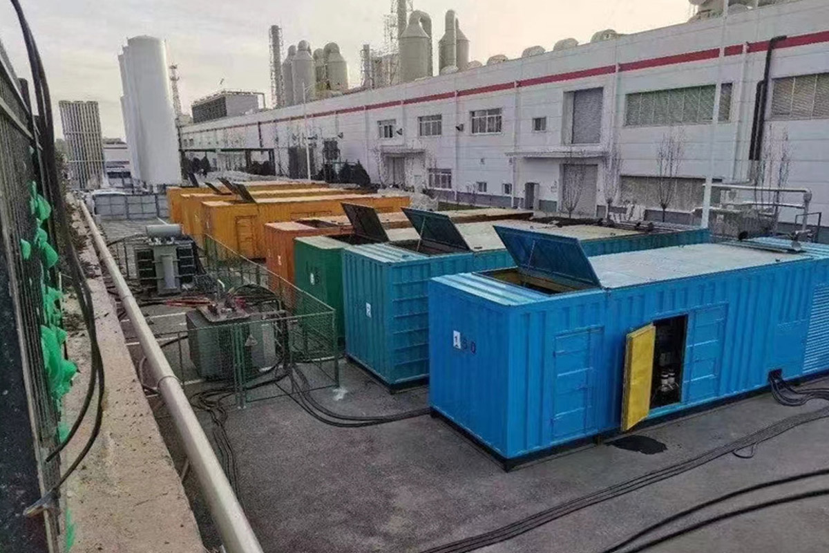 阜龙乡发电机租赁施工现场